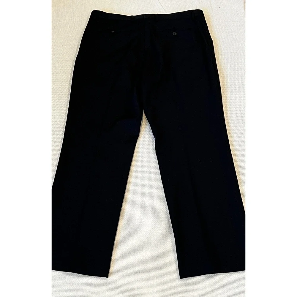 Banana Republic Tailored Fit Mens‎ Dark Charcoal Wool Blend Dress Pants 35x30